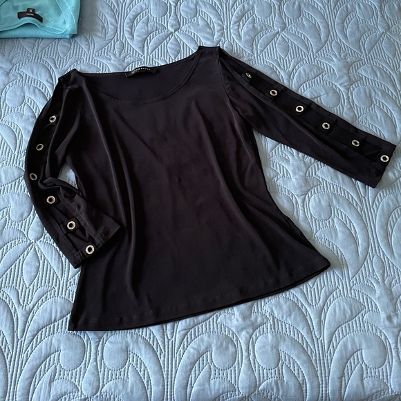 Mesmerize Tops - Swarovski Embellished Cold Shoulder Blouse